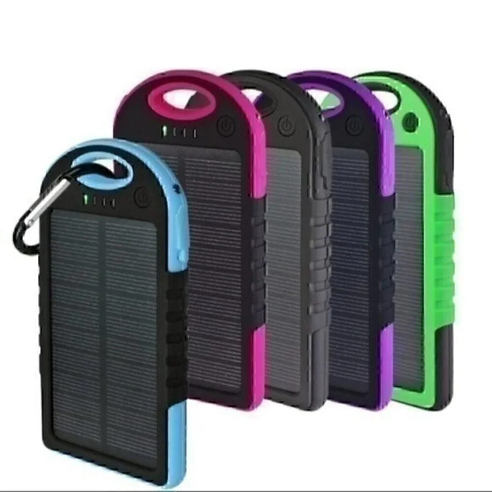 Portable solar charger blue